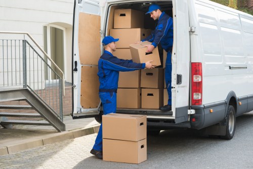 Local moving van outside a residential property in Hillingdon