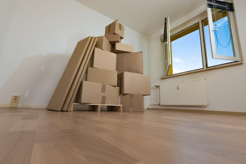 Helper carrying boxes for a small move in Hillingdon