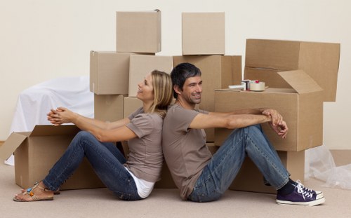 Preparation for furniture pick-up with cleared access inside a Hillingdon property